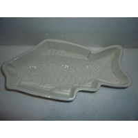 Тарелка Рыба Фарфор Старая Германия Vintage White Ceramic Fish Terrine Form Made in Germany