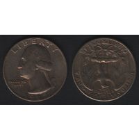 США km164a 25 центов 1 квотер 1965 год (f0