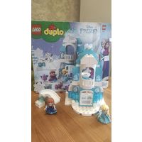 LEGO Duplo Ледяной замок Эльзы 10899. 59 детелей (три детали утеряны: овол снежинка и одна пластина белая). Все остальное есть, коробка, инструкция. Состояни очень хорошее. Конструктор от 2-х лет.