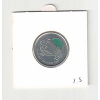 Канада 25 центов, 2011 Природа Канады - Бизон Цветное покрытие  Х1