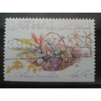 Австралия 1992 Букет цветов, марка из буклета, обрез снизу Михель-0,9 евро гаш