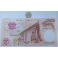Werty71 Папуа-Новая Гвинея 20 кина 2008 UNC банкнота  35 лет банку