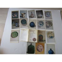 Керамика средневекового Ирана  Прикладное искусство полный набор - 16 открыток (чистые)