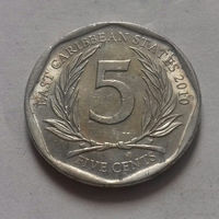 5 центов, Восточные Карибы 2010 г.