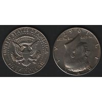 США km202a 50 центов 1/2 доллара 1967 год Ag400 (alb3