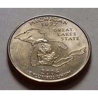 25 центов, квотер США, штат Мичиган, P
