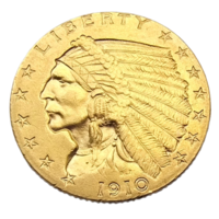 2 1/2 доллара США 1910г. Редкая