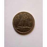 Канада 10 центов 1975 г