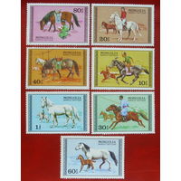 Монголия. Лошади. ( 7 марок ) 1977 года. 10-7.