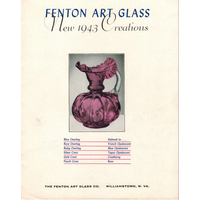 Каталог стекла Fenton Art Glass, США, 1943 г,19 стр