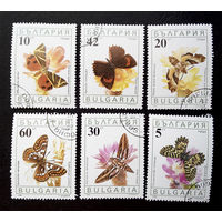 Болгария 1990 г. Бабочки. Насекомые. Фауна, полная серия из 6 марок #0062-Ф2P11