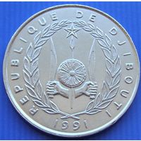 Джибути. 100 франков 1991 год КМ#26  Нечастая!!!