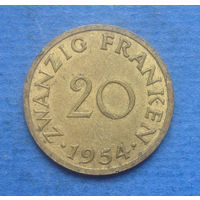 Саар (Саарленд, Саарланд) 20 франков 1954