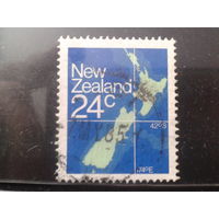 Новая Зеландия 1982 Карта страны
