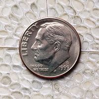1 дайм 1999(D) года США. Очень красивая монета!