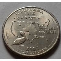 25 центов, квотер США, штат Луизиана, D