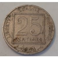 Франция 25 сантимов, 1903 (5-6-103)