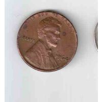 1 цент США 1964 года ( D)