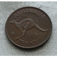 Австралия 1 пенни 1941 Георг VI (без точки)