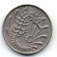 10 центов  1967 Сингапур. рыбка