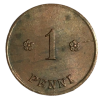Финляндия 1 пенни, 1923 [AUNC]