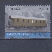 [3] Польша 2007. Железная дорога.Вагон. Гашеная марка.