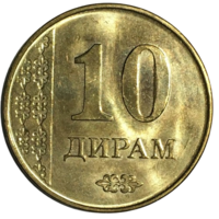 Таджикистан 10 дирамов, 2011 [UNC]