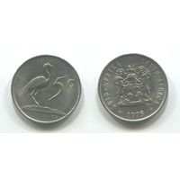 Южная Африка. 5 центов (1975, XF)