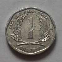 1 цент, Восточные Карибы 2002 г.