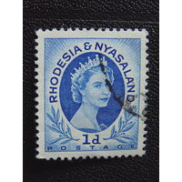Родезия и Ньясаленд 1954 г. Королева Елизавета II.