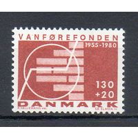 25 лет фонду помощи инвалидам Дания 1980 год серия из 1 марки