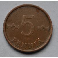 Финляндия, 5 пенни 1963 г.