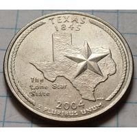 США 1/4 доллара, 2004 Квотер штата Техас     D      ( 1-6-3 )