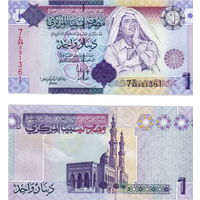 Ливия  1 динар 2009 год   UNC   (М. Каддафи)