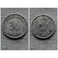 Германия 10 пфеннигов 1912 J