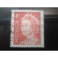 Австралия 1966 Королева Елизавета 2 4с, марка из буклета Михель-1,5 евро гаш