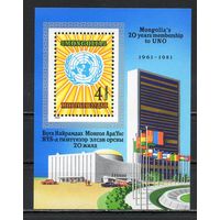 Организация объединённых наций Монголия 1981 год 1 блок