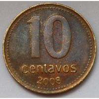 Аргентина, 10 сентаво 2008 г.