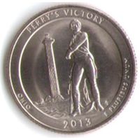25 центов 2013 г. Парк=17 Победа Перри и Международный мемориал мира Огайо Двор P _UNC