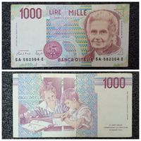 1000 лир Италия 1990 г.