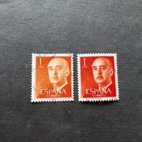 Марки Испания 1956 год. Генерал Франко