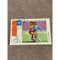 Куба 1986. Мехико-86. Чемпионат мира по футболу. Марка из серии
