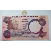 Werty71 Нигерия 5 Найра 2005 UNC банкнота