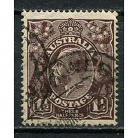 Австралия - 1918/1924 - Георг V 1 1/2Р - [Mi.57Xb] - 1 марка. Гашеная.  (Лот 12EW)-T25P3