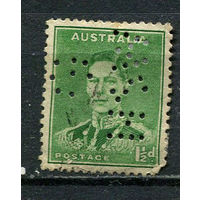 Австралия - 1937/1949 - Король Георг VI 1 1/2P - [Mi.141C] - 1 марка. Гашеная.  (LOT AJ13)