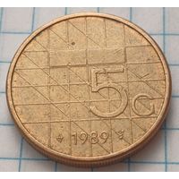Нидерланды 5 гульденов, 1989     ( 2-14-5 )