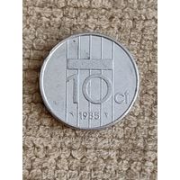 Нидерланды. 10 центов 1985 год.