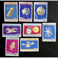 Монголия 1966 г. Спутники. Космос, полная серия из 8 марок #0139-K1P10