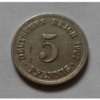 5 пфеннигов, Германия 1907 A