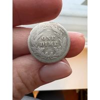 1 дайм США ( 10 центов ) 1909года.